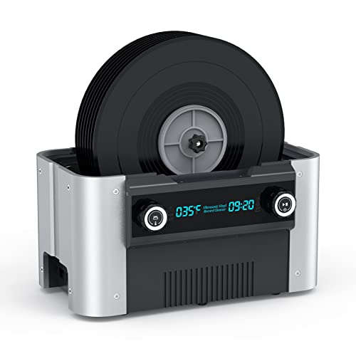 LifeBasis 6L Professioneller CS6.1A Digitaler Ultraschallreiniger Ultraschall Schallplattenreiniger Record CD 49kHZ 240W mit Timer und Heizung Schallplattenhalter & Abflussrohr für Industrie Labor