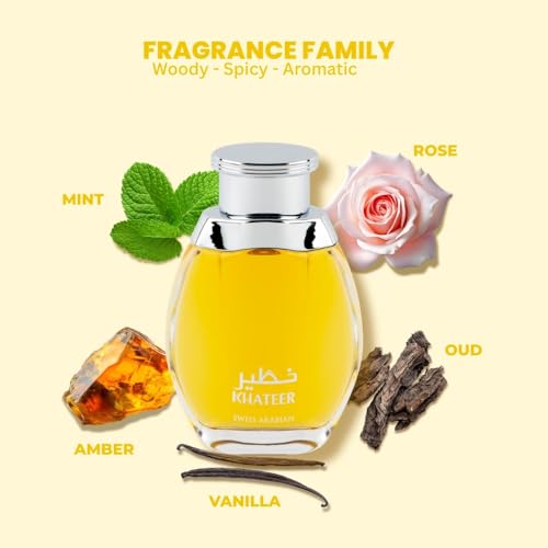 Swiss Arabian Khateer - Arabian Perfume for Men and Women - Long Lasting Perfume for Women and Men - Fresh, Spicy, Amber Fragrances - 3.4 oz - Image 6