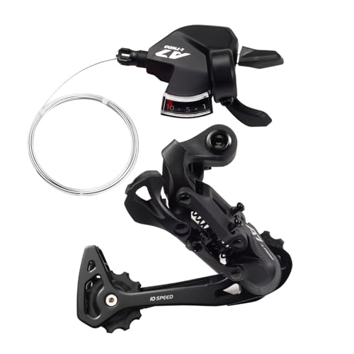 CNCLOL Cambio Trasero 10v para Shimano/Sram,Desviador Trasero 10 Velocidades MTB,Maneta Cambio 10v-Palanca Cambio Bicicleta para Montaña,Carretera Mando Cambio 10v.