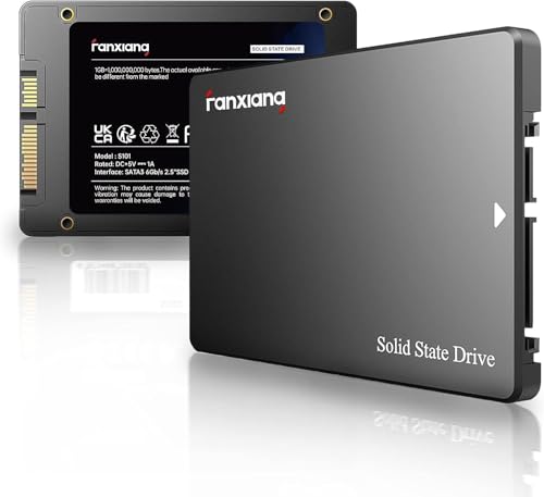 fanxiang S101 128GB SSD SATA III 6Gb/s 2.5" Unità a Stato Solido Interna, Velocità di Lettura fino a 500MB/sec, Compatibile con Laptop e PC Desktop(Nero)