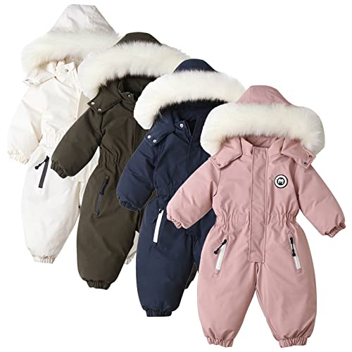 Reviews de Ropa de nieve y lluvia para Bebé los más solicitados. 46 Traje de nieve para niños pequeños, ropa de invierno, chamarra de nieve para niños y niñas, overol (verde militar, 2-3 años)