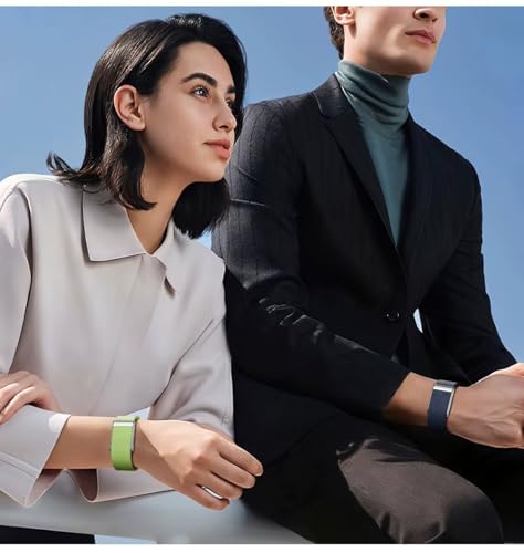 Image of Loop Smart Fitness Band with Health & Fitness Tracker Medical Grade ECG PPG Body Temperature, HRV Analysis, 30+ Sports Modes, Sleep and Stress Monitor, Subscription Free Screenless (Light Green)