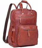 Lakshigo Vintage Brown Leather Backpack