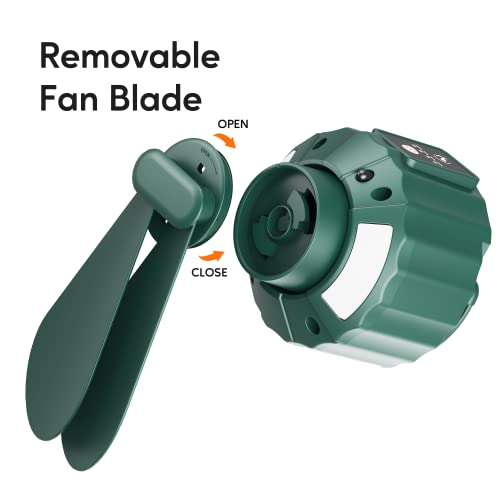 image for Udforsk USB Camping Fan With LED Light, 5200mAh Portable Rechargeable 