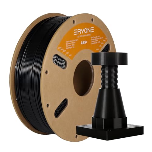 ERYONE Filament ABS Plus 1.75mm +/- 0.03mm, filament ABS Pro ABS+ pour imprimante 3D FDM, bobine de 1 kg (2.2 lb), noir