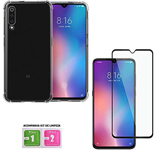 Capa Case Anti Shock Xiaomi Mi 9 + Película 5D Blindada Flexível Nano Gel Ultra Resistente - ENCAPAR
