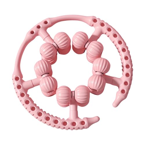 LeeQinersw Rodillo de Masaje para músculos de piernas y Brazos, Herramienta de Fitness con 20 Puntos, Rosa