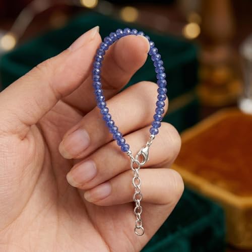 Image of Natural Gemstone Bead Bracelet for Women - Healing Crystal Reiki Bracelet, Handmade Spiritual Protection Jewelry, Energy Stone Stretch Bracelet Gift for Women & Girls