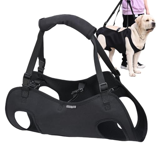 犬用ベストハーネス、階段用犬用リフトハーネス - 調節可能なストラップの犬用キャリアスリング,厚みのあるハンドルペットサポートハーネスシニア犬用調節可能なストラップ