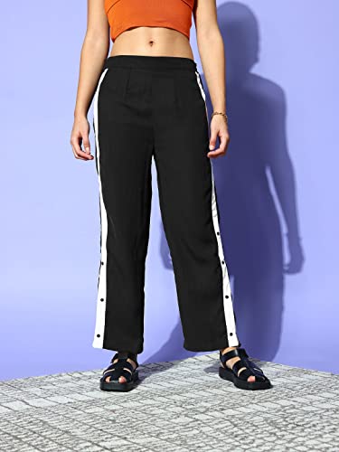 Image of PANIT Women Stylish Mustard Solid Slitted Trousers