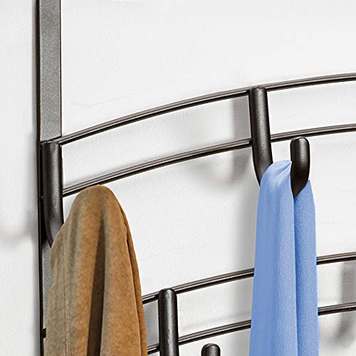 image for Lynk® Over Door Hooks Rack - 9 Hook Over Door Hanger - Over Door Towe