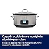 Electrolux Esc7400 Slow Cooker, Pentola Elettrica In Acciaio Inox Per Cottura Lenta Con Sei Programmi Predefiniti, 235 W, 6.6 L, Argento, Amazon Exclusive