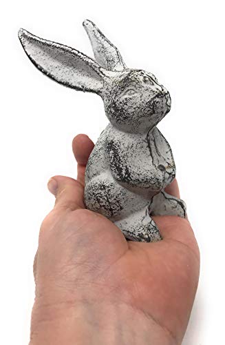 CTW-Cute-Long-Eared-Bunny-Rabbit-Figurine-Home-Decor-5-Tall-x-425-Deep-x-375-White-Black CTW Cute Long Eared Bunny Rabbit Figurine Home Decor 5 Tall x 425 Deep x 375 White Black