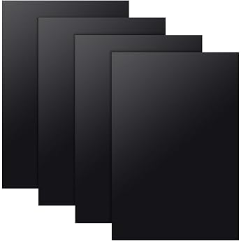 OLYCRAFT 4 Sheets Black ABS Plastic Sheet 30 x 20 cm ABS Plastic Panels 1