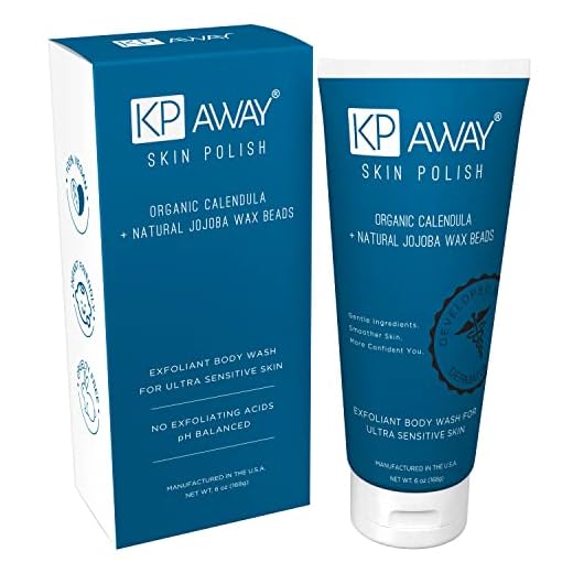 KPAWAY Skin Polish Keratosis Pilaris Gentle Exfoliating Acid-Free Body Wash for Sensitive Skin | Natural Lipid Repair with Jojoba Wax Beads, 6oz