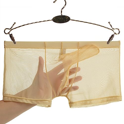 Men's Breathable Mesh Boxer Briefs Underwear Sheer Elephant Nose Boxer Trunks Underwear4