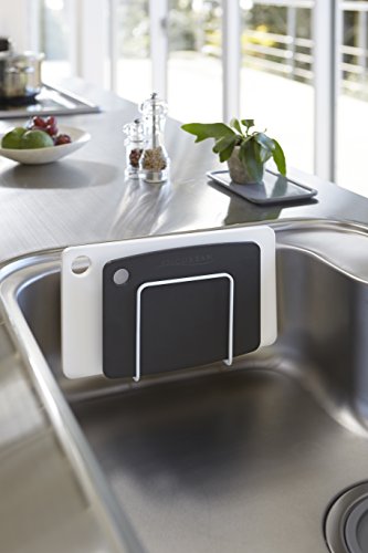 山崎実業 吸盤まな板スタンド ホワイト 約W12×D6×H12cm プレート まな板スタンド 3499