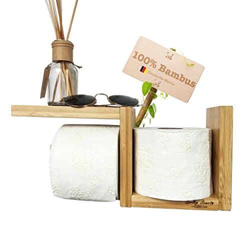 Porta carta igienica in legno di bambù,Porta carta...