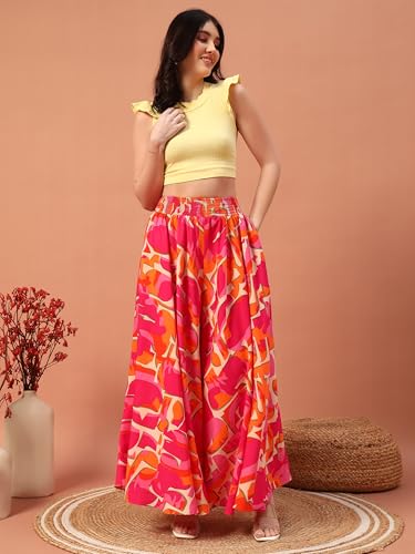 Image of KZULLY | Palazzo for Women | Solid & Printed | Stylish Wide-Leg | Comfortable Elastic Waist Bottomwear