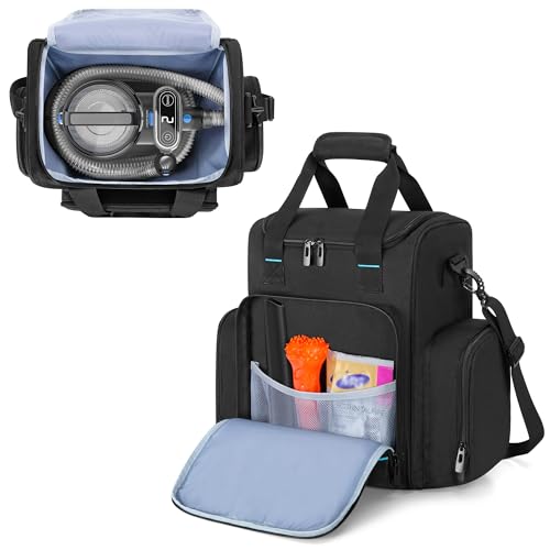 CURMIO Carrying Case Compatible with FM-02 Professional PLUS Grooming Vacuum Kit, Pet Grooming Kit Supplies Organizer Bag for Dog Cat Clippers, Brush, Scissors or Other Pet Supplies, BAG ONLY