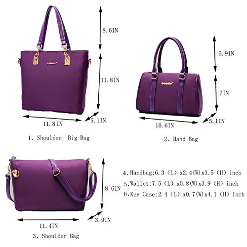 Set de 6 Bolsos de Mano para Mujer Nylon miniatura 3