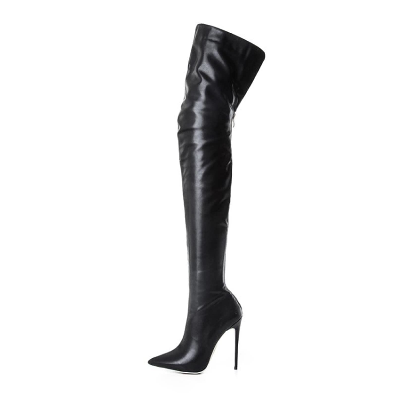 11CM/4.33IN Stivali sopra Il Ginocchio Sexy Tacchi Alti Stivali Alti alla Coscia Stiletto Scarpe da Festa Stivali Autunnali Scarpe da Donna di Grandi Dimensioni
