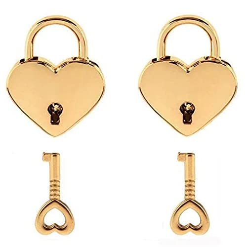 Cadenas en forme de coeur KmoNo rose avec clé en métal pour sac à main - 6