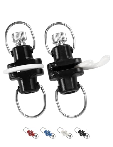 BLUEWING 2pcs Zirconia Outrigger and Flat Line Release Clip UV Resistance Trolling Fishing Release Clips with with 0-40 lbs Adjustable Tension, Black