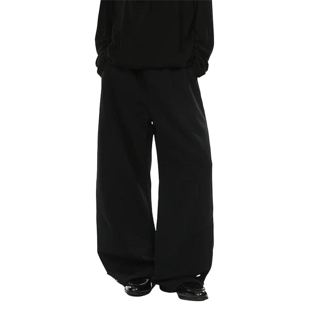 Mens Drawstring Sweatpants - Solid Elastic Wide Comfort