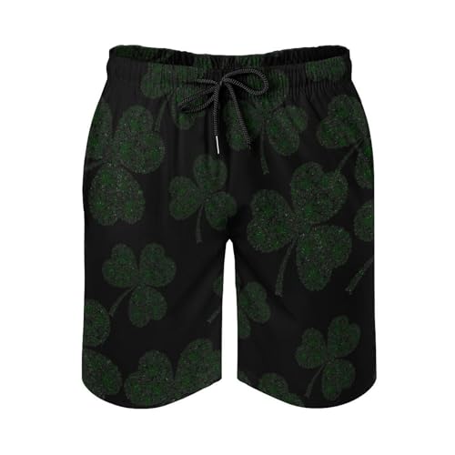 Clover Pot Leaves Mens Swim Trunks Quick Dry Board Shorts Beach Swimwear Bathing Suits2