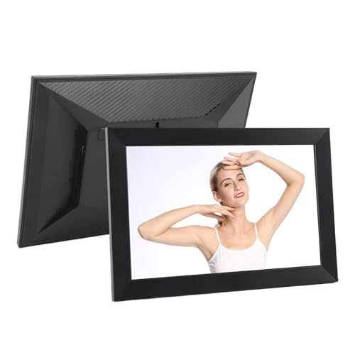 Marco de Imagen Digital de 10.1 Pulgadas con Pantalla Táctil LCD, Soporte de Formatos Mp3/wav/ape Marco de Fotos Digital de Pantalla Táctil WiFi, Pantalla Inteligente de Montaje