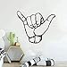 Stickers Muraux Stickers Shaka Hang Let Go Surf Citation Chambre Surf Hawaii Plage Aventure Voiture De Sport Ordinateur Portable Vinyle Décoration 47X56 Cm Maison Décoration Murale Murale