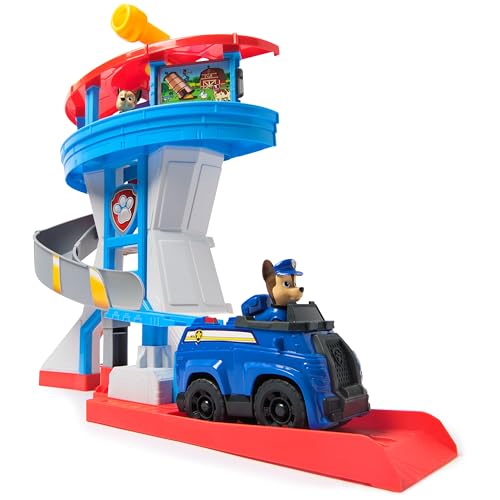 PAW PATROL - Lookout Tower (2025) Over 50 cm High Headquarters Playset with 1 Base Police Vehicle 2 Chase Figures and Accessories Suitable for Children from 3 Years