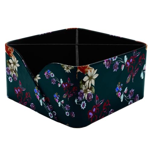Pot de rangement pour bureau chiot et fleurs avec 4 compartiments ouverts