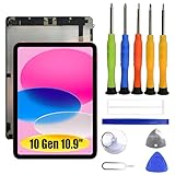 VUXYIT kompatibel mit iPad 10 Gen Ersatz für Touchscreen, Digitizer und LCD-Display [mit Fingerabdrücken] Mit Reparatur-Set