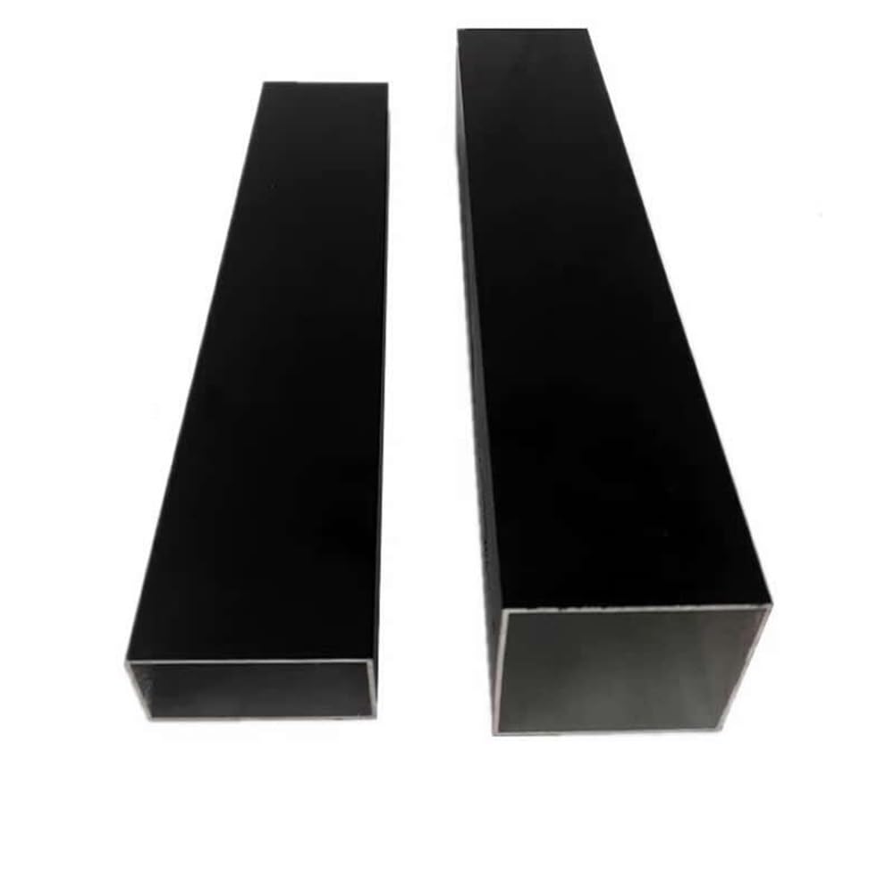 Perfil de tubo cuadrado de aluminio negro de 495 mm, ancho de 8-20 mm, tubo ligero de aleación de metal AL for marc0s de puertas.(20x70x2mm)
