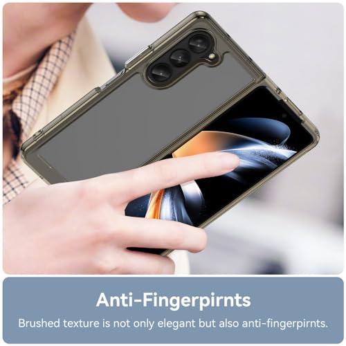 Housse Galaxy Z Fold 4 antichoc coque transparente dos rigide noir - 5
