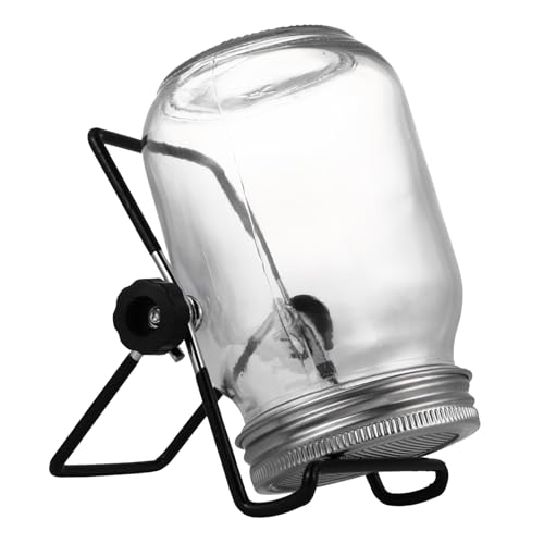 CAXUSD Kit per Germinazione Inclusi Barattoli di Coperchi e Supporti per Germogliatore da Interno per Germogli di Soia Broccoli Erba Medica e Altri Supporto per Barattolo Inclinato per Dr