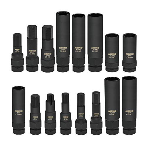 Neiko 02457A LugNut Key Set, WheelLock Removal Tool Kit for Aftermarket and Factory Wheel Tire