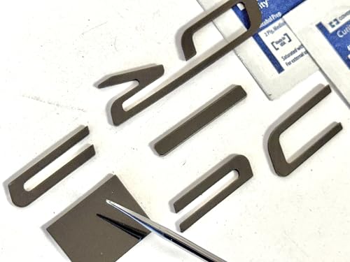 Image of Gunmetal Chrome Dashboard or Rear Bumper Letters Inserts Compatible with Cor Vette C6 2005-2012 ABS Plastic Not Decals