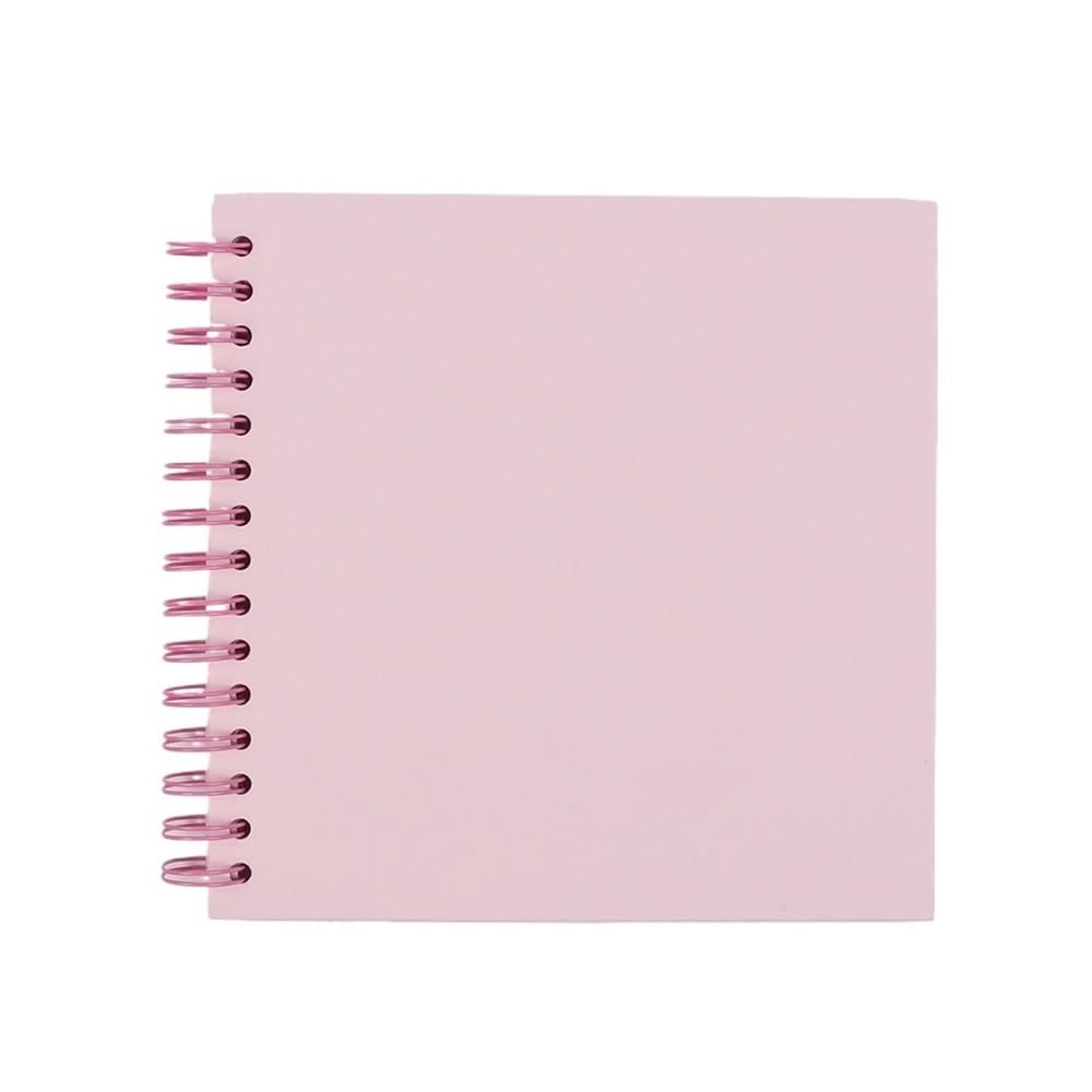 8 Inch DIY Scrapbook Photo Album 40 Pages Hardcover Kraft Pape Book Blank Memory Scrap for(Pink)