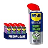 WD-40 Specialist Contact Cleaner Electrical Spray, 400ml 12-Pack, Contact Cleaner for Circuit Boards, Switches, Sensors, and Gaming Equipment