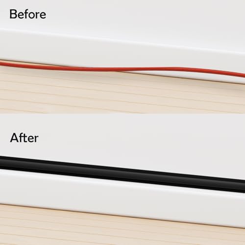 Rubber Bond TV Cord Hider Cable Protector - Strong Self Adhesive Wall Cord Cover Cable Hider - Low Profile Cable Management Wall Cord Concealer Cable Raceway by RUBBER BOND - Image 5