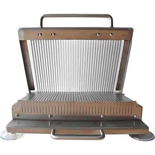 Cortador de rollos de sushi, cortador manual de acero inoxidable, cortador multifuncional de verduras y frutas con ventosas de goma antideslizantes