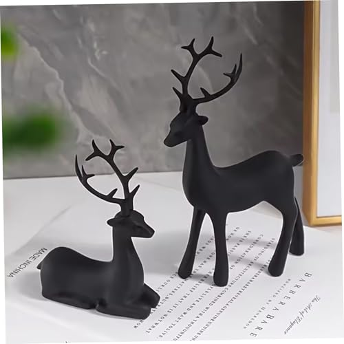Renne de noël extérieur en édition prestige avec figurines de cerf lumineuses