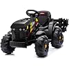 Hikiddo 24V Kids Ride on Tractor Toy, Electric Tractor for Kids 3-8 with Trailer, 2x200W Motors - Black