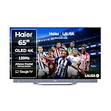 Haier OLED Harman Kardon 4K UHD H65C900UX - 65", Smart TV, Google TV, Dolby Atmos y Dolby Vision, HDR 10, Smart Remote Control, Google Assistant, Bluetooth 5.1, DBX TV, HDMI 2.1 x 4, Sin Marcos, 2024