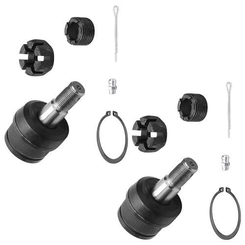 Image of Detroit Axle - Front Lower Control Arms + Upper Lower Ball Joints Replacement for 1997-2006 Jeep Wrangler TJ - 6pc Set