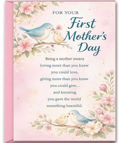 Mcduldul First Mothers Day Card Happy 1st Mothers Day Card Gifts for New Mom First Time Mom Gifts