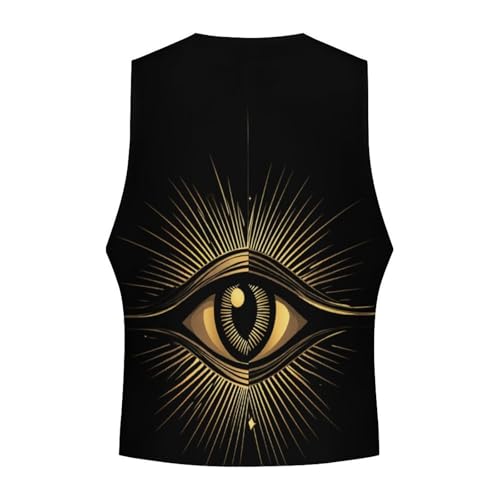 Evil Eye Men's Suit Vest Slim Fit Business Dress Party Pattern Waistcoat Vest Top4